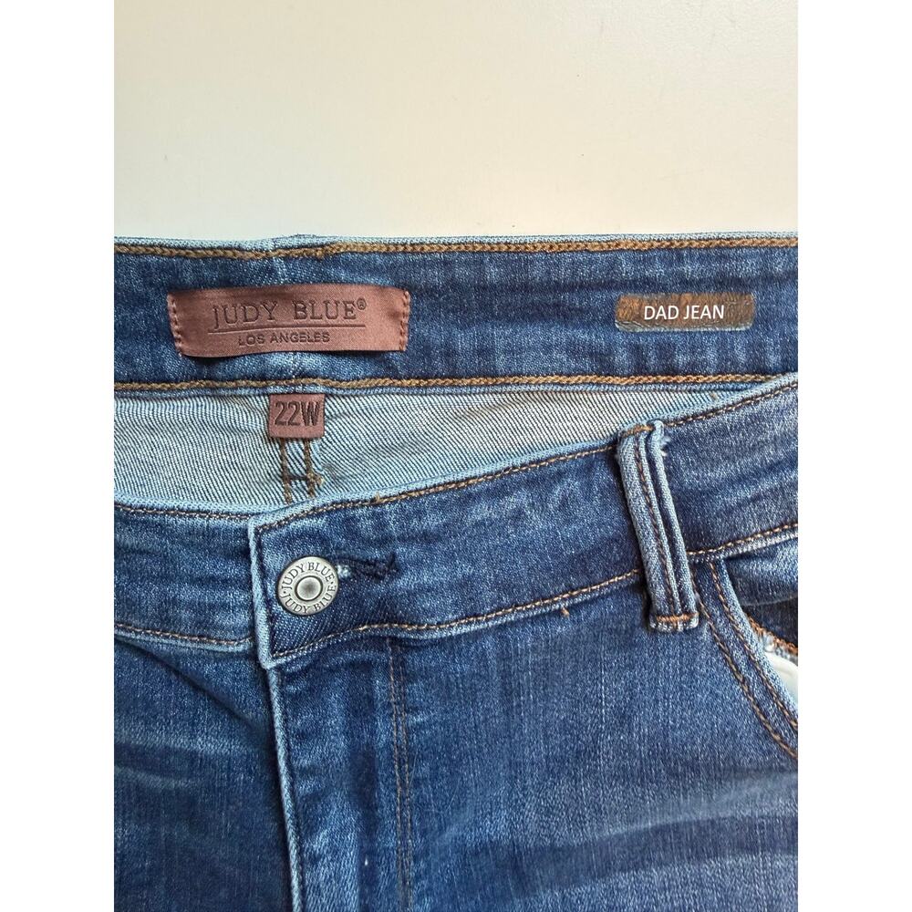 Judy Blue Womens Dad Jeans Size 22W Blue Stretchy Straight Leg High Rise - Picture 7 of 12